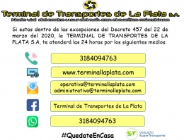 MEDIOS DE COMUNICACIÓN TERMINAL DE TRANSPORTES DE LA PLATA S.A.